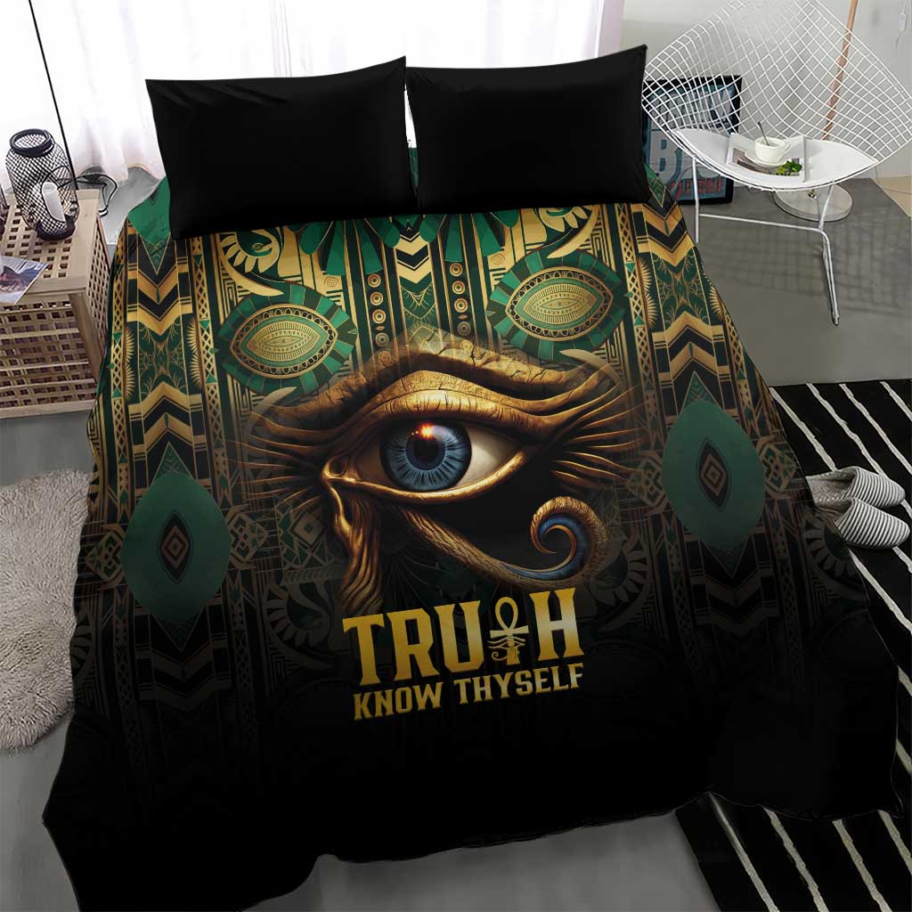 Egypt Eye of Horus Bedding Set Golden Ancient Egypt Pattern LT15