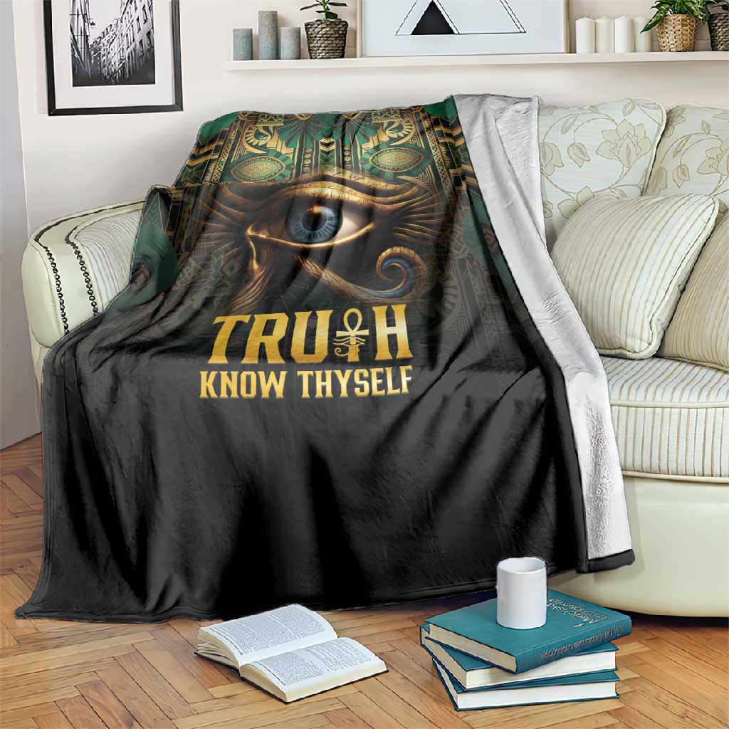 Egypt Eye of Horus Blanket Golden Ancient Egypt Pattern LT15