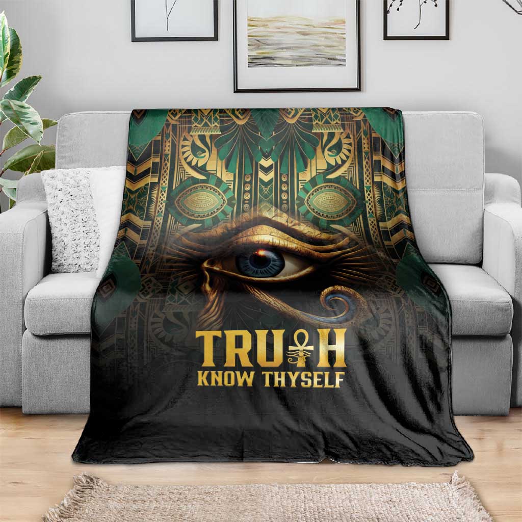 Egypt Eye of Horus Blanket Golden Ancient Egypt Pattern LT15
