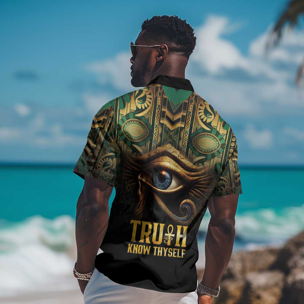 Egypt Eye of Horus Hawaiian Shirt Golden Ancient Egypt Pattern LT15