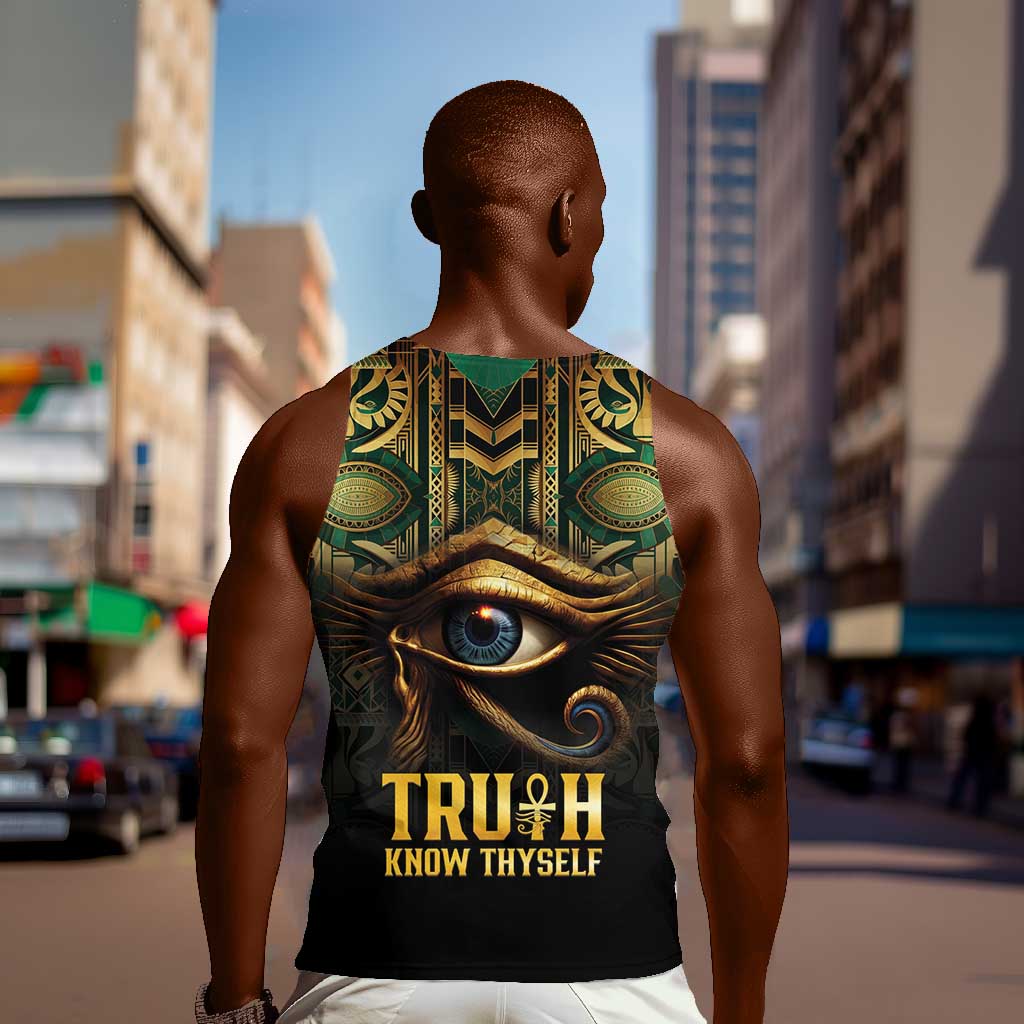 Egypt Eye of Horus Men Tank Top Golden Ancient Egypt Pattern LT15