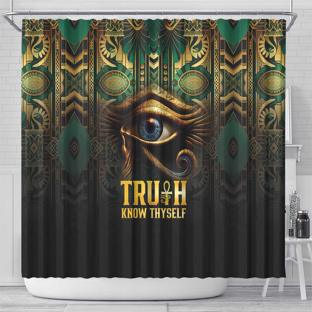 Egypt Eye of Horus Shower Curtain Truth Know Thyself LT15
