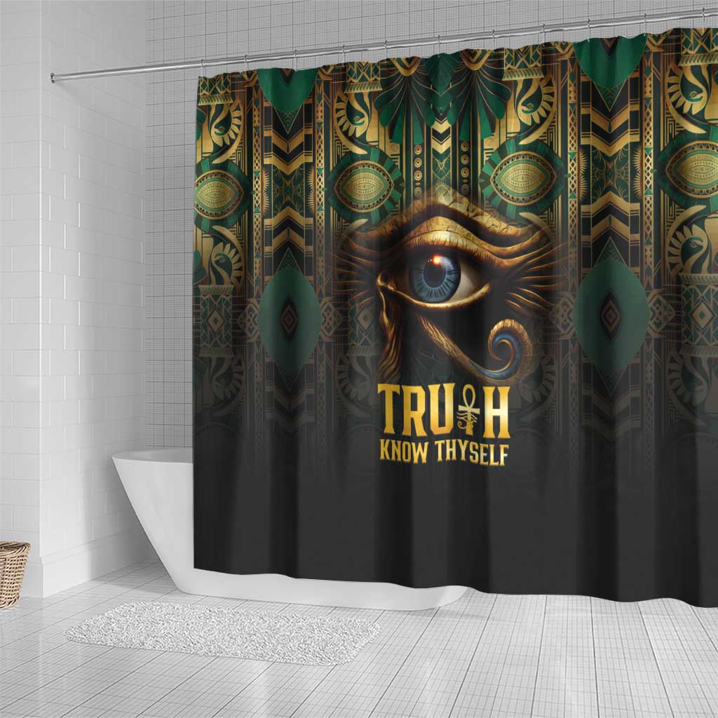 Egypt Eye of Horus Shower Curtain Truth Know Thyself LT15