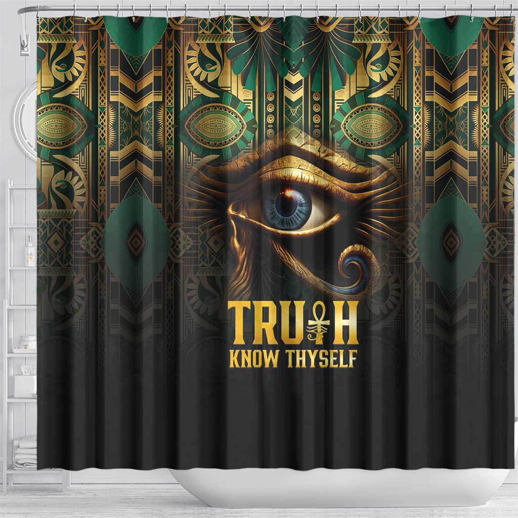 Egypt Eye of Horus Shower Curtain Truth Know Thyself LT15