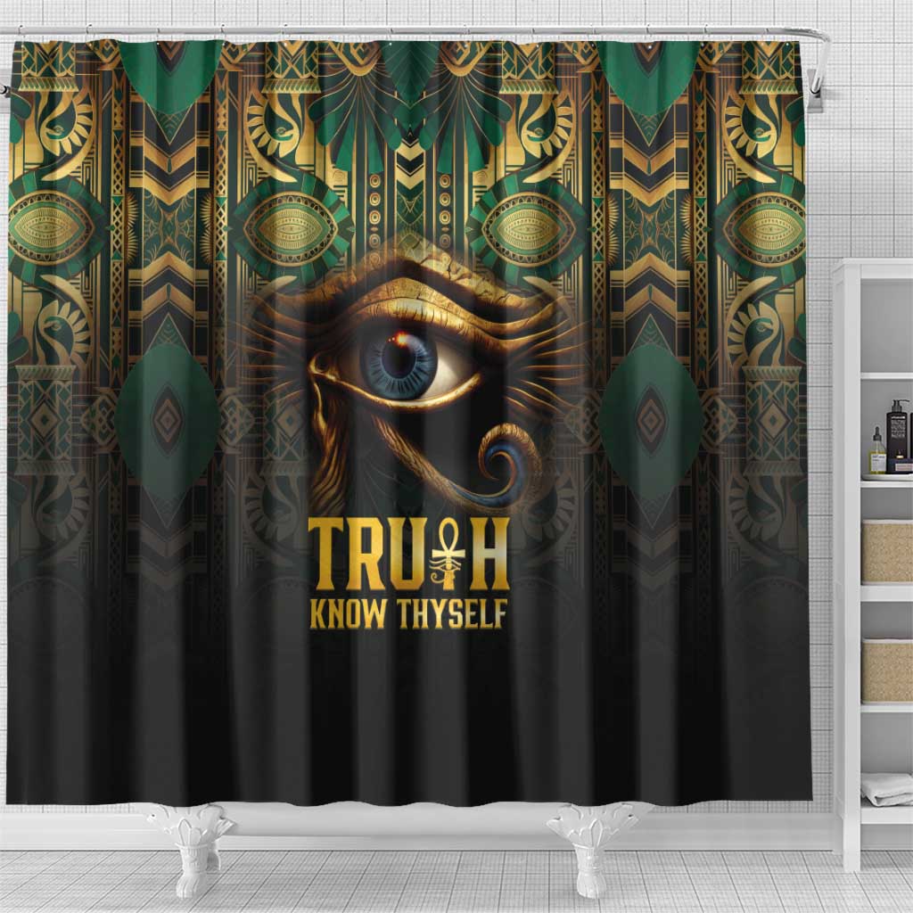 Egypt Eye of Horus Shower Curtain Truth Know Thyself LT15