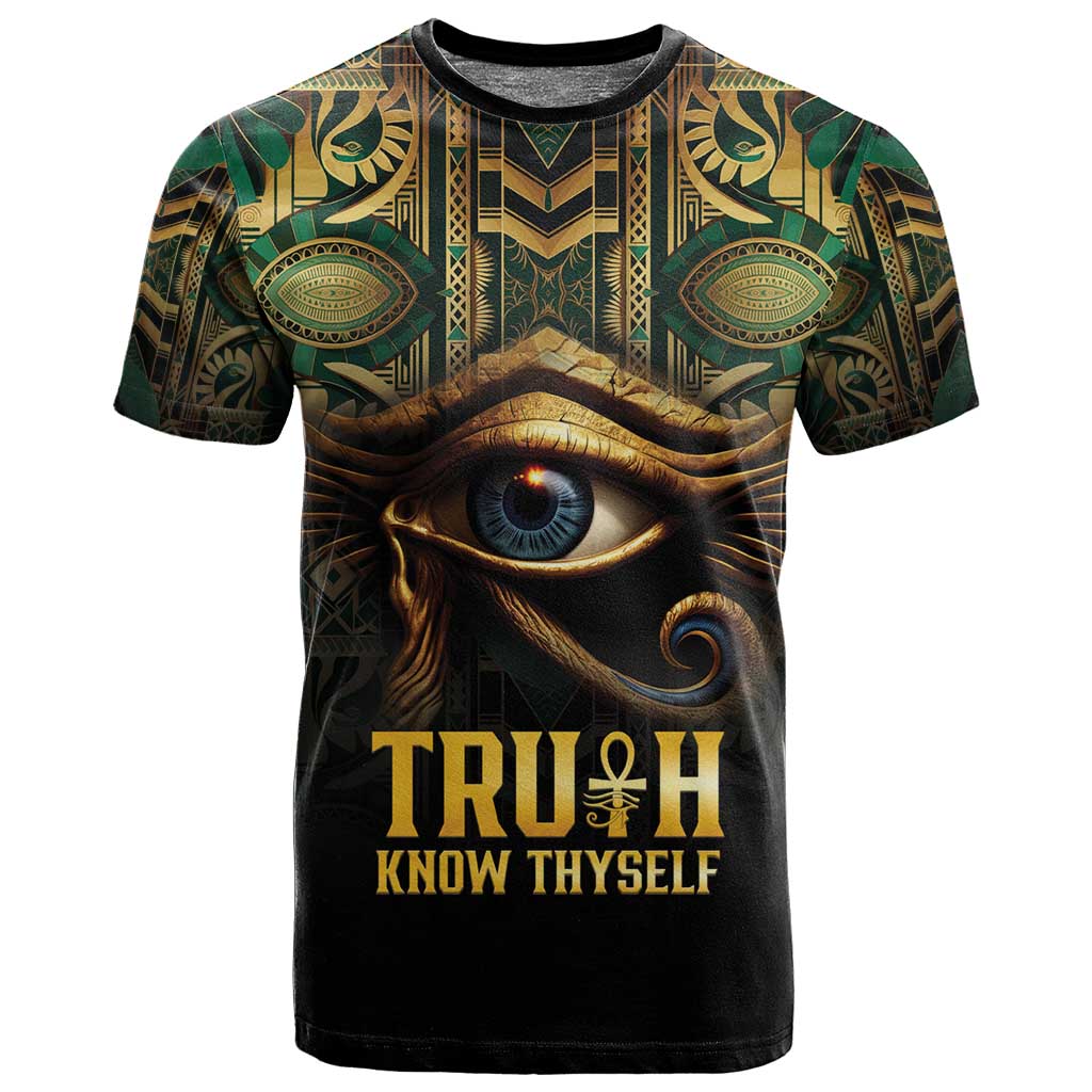 Egypt Eye of Horus T shirt Golden Ancient Egypt Pattern LT15
