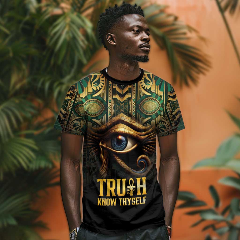 Egypt Eye of Horus T shirt Golden Ancient Egypt Pattern LT15