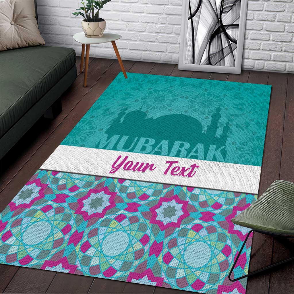 Personalised Eid al-Fitr Area Rug Eid Mubarak LT15