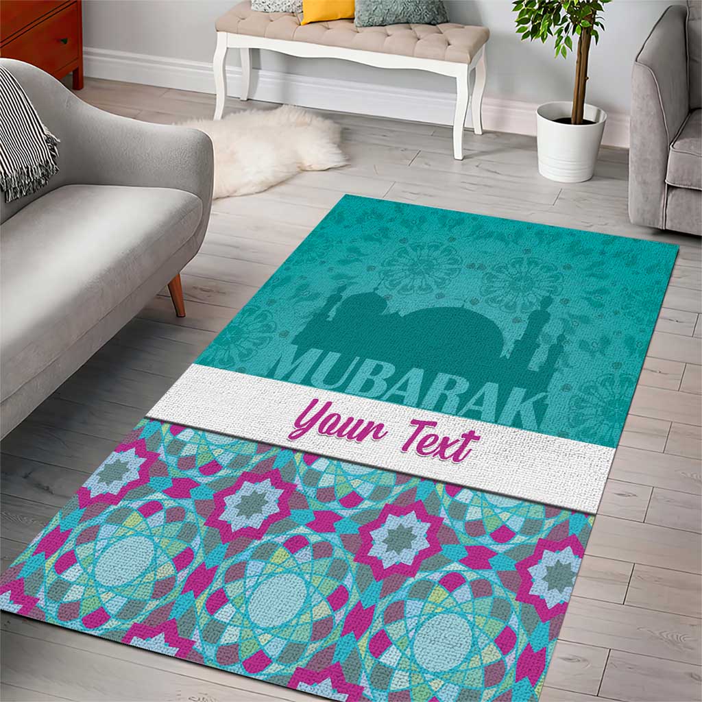 Personalised Eid al-Fitr Area Rug Eid Mubarak LT15