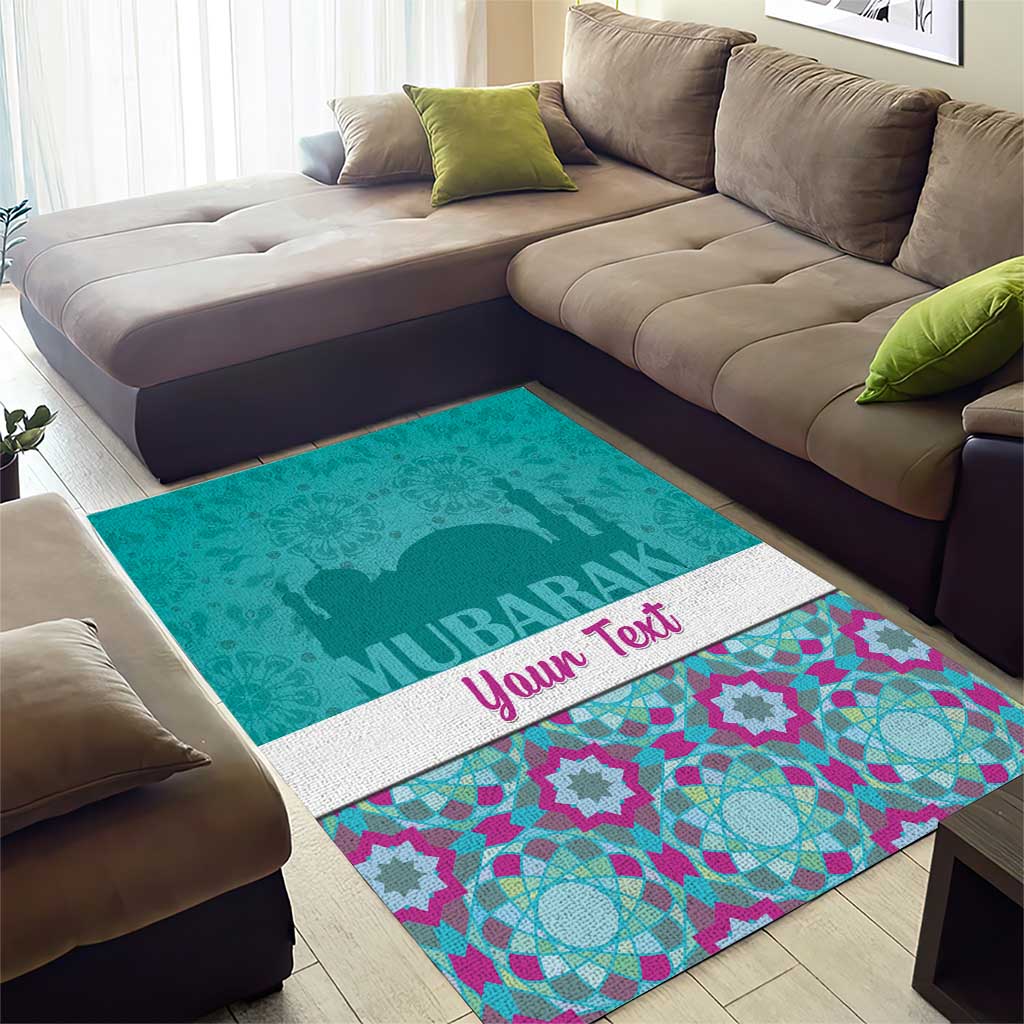 Personalised Eid al-Fitr Area Rug Eid Mubarak LT15