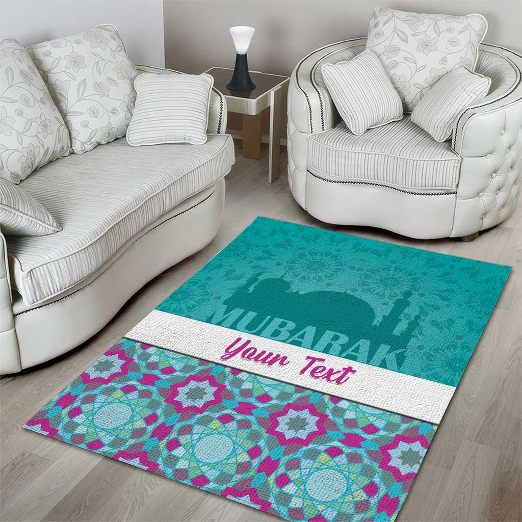 Personalised Eid al-Fitr Area Rug Eid Mubarak LT15