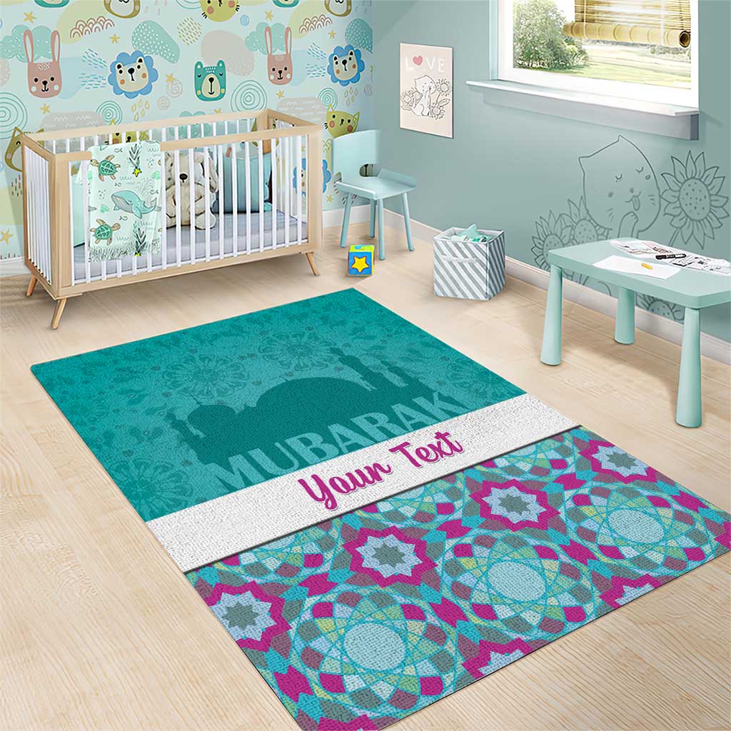 Personalised Eid al-Fitr Area Rug Eid Mubarak LT15