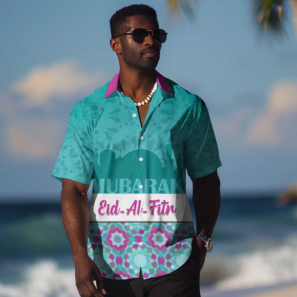 Personalised Eid al-Fitr Hawaiian Shirt Eid Mubarak LT15