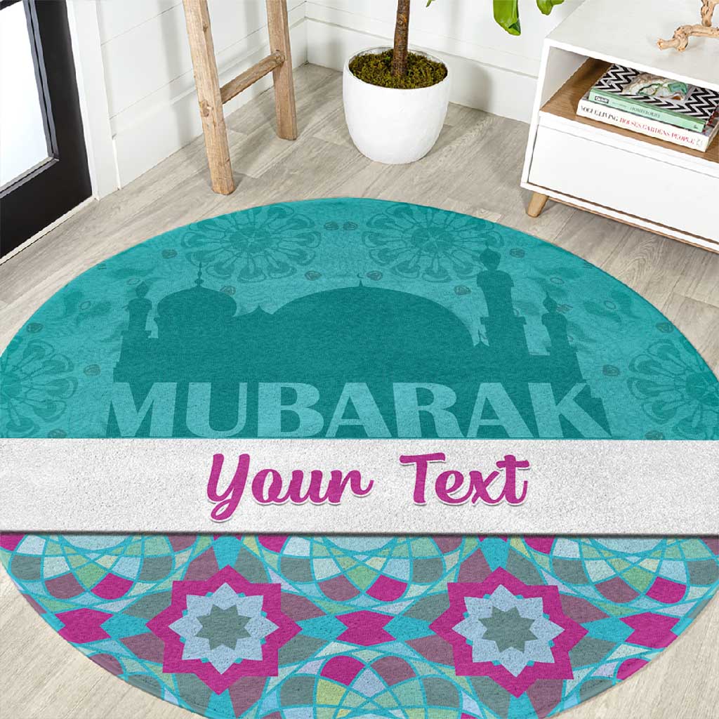 Personalised Eid al-Fitr Round Carpet Eid Mubarak LT15