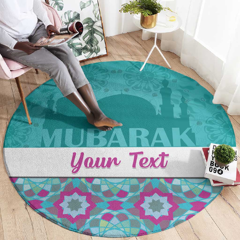 Personalised Eid al-Fitr Round Carpet Eid Mubarak LT15
