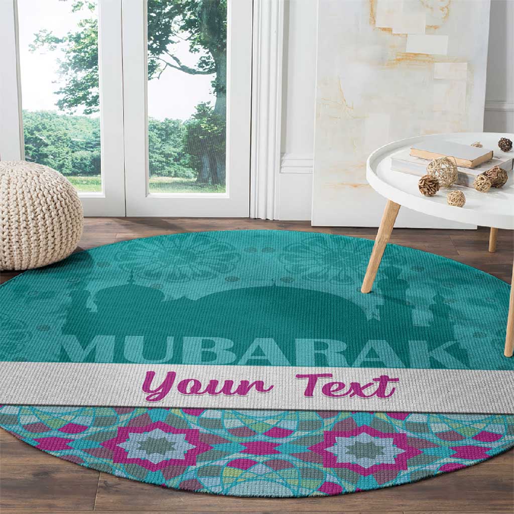 Personalised Eid al-Fitr Round Carpet Eid Mubarak LT15