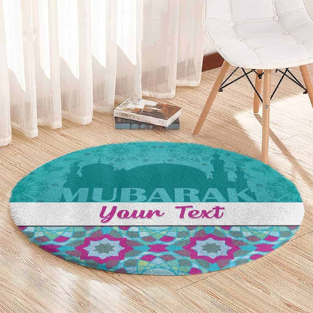 Personalised Eid al-Fitr Round Carpet Eid Mubarak LT15