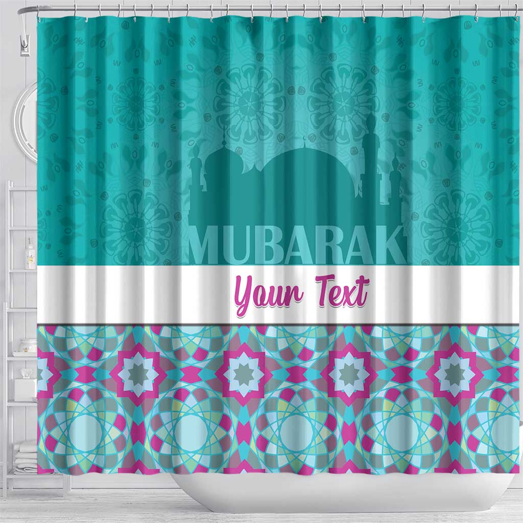 Personalised Eid Mubarak Shower Curtain Eid al-Fitr LT15