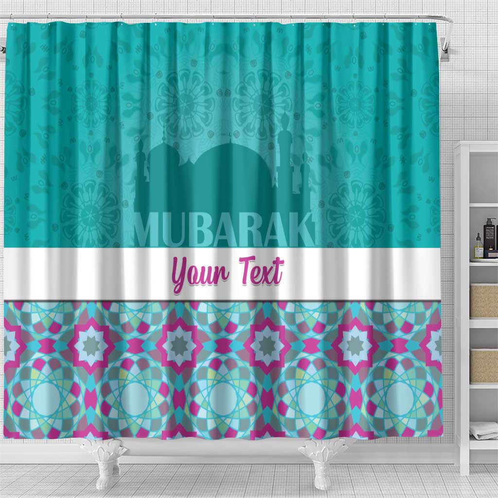 Personalised Eid Mubarak Shower Curtain Eid al-Fitr LT15