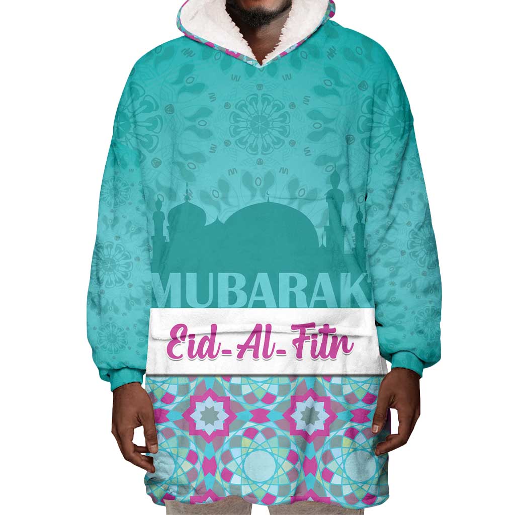 Personalised Eid al-Fitr Wearable Blanket Hoodie Eid Mubarak LT15