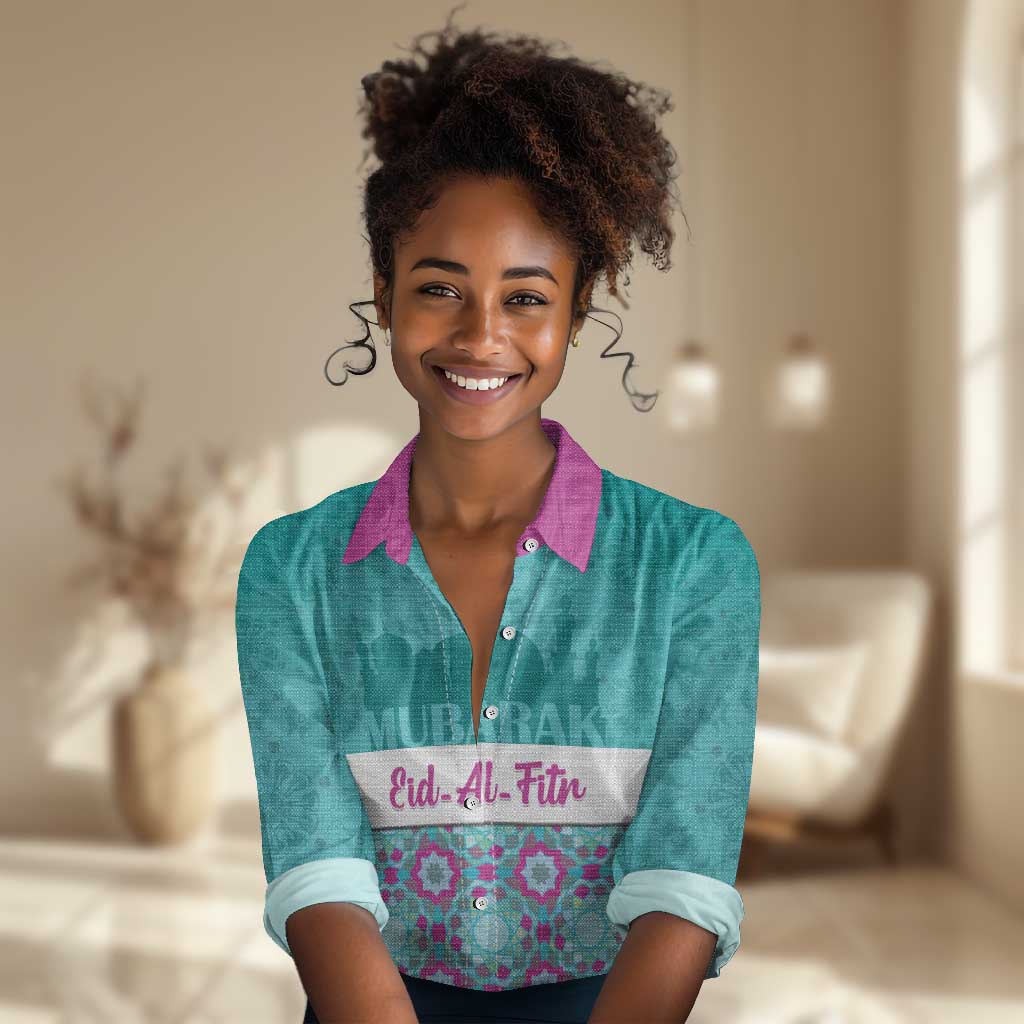 Personalised Eid al-Fitr Women Casual Shirt Eid Mubarak LT15