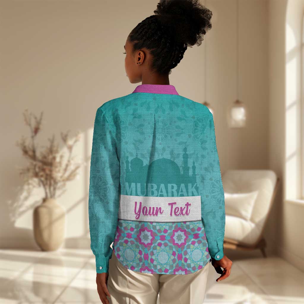 Personalised Eid al-Fitr Women Casual Shirt Eid Mubarak LT15