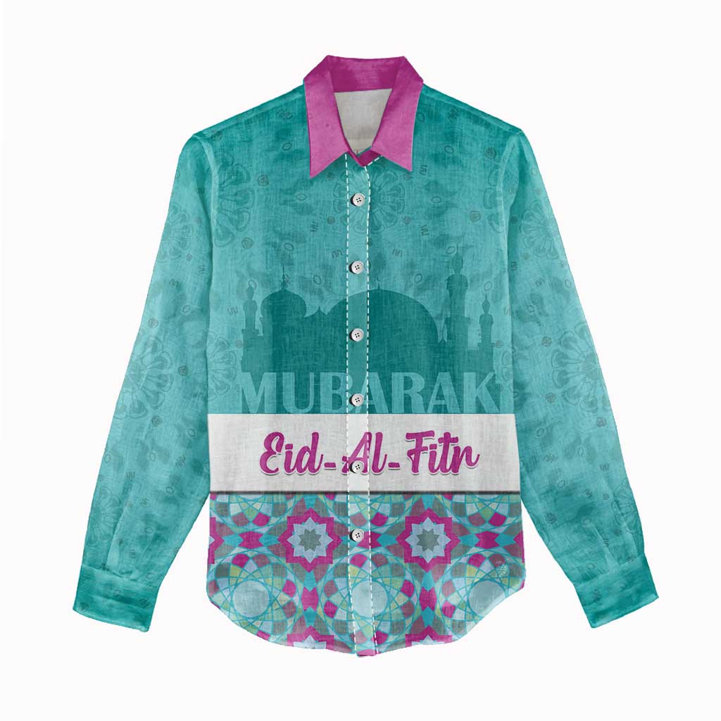 Personalised Eid al-Fitr Women Casual Shirt Eid Mubarak LT15