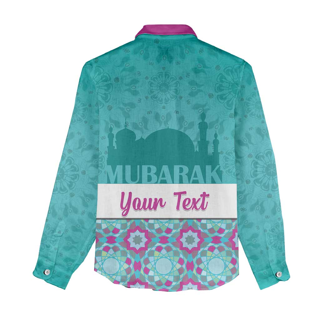 Personalised Eid al-Fitr Women Casual Shirt Eid Mubarak LT15