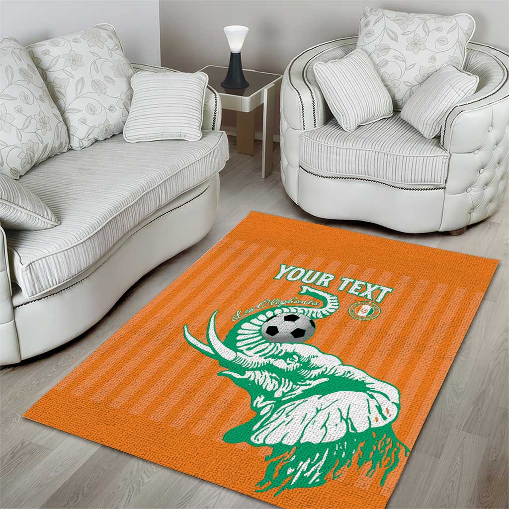Custom Cote dIvoire Football Area Rug Les Elephants LT15