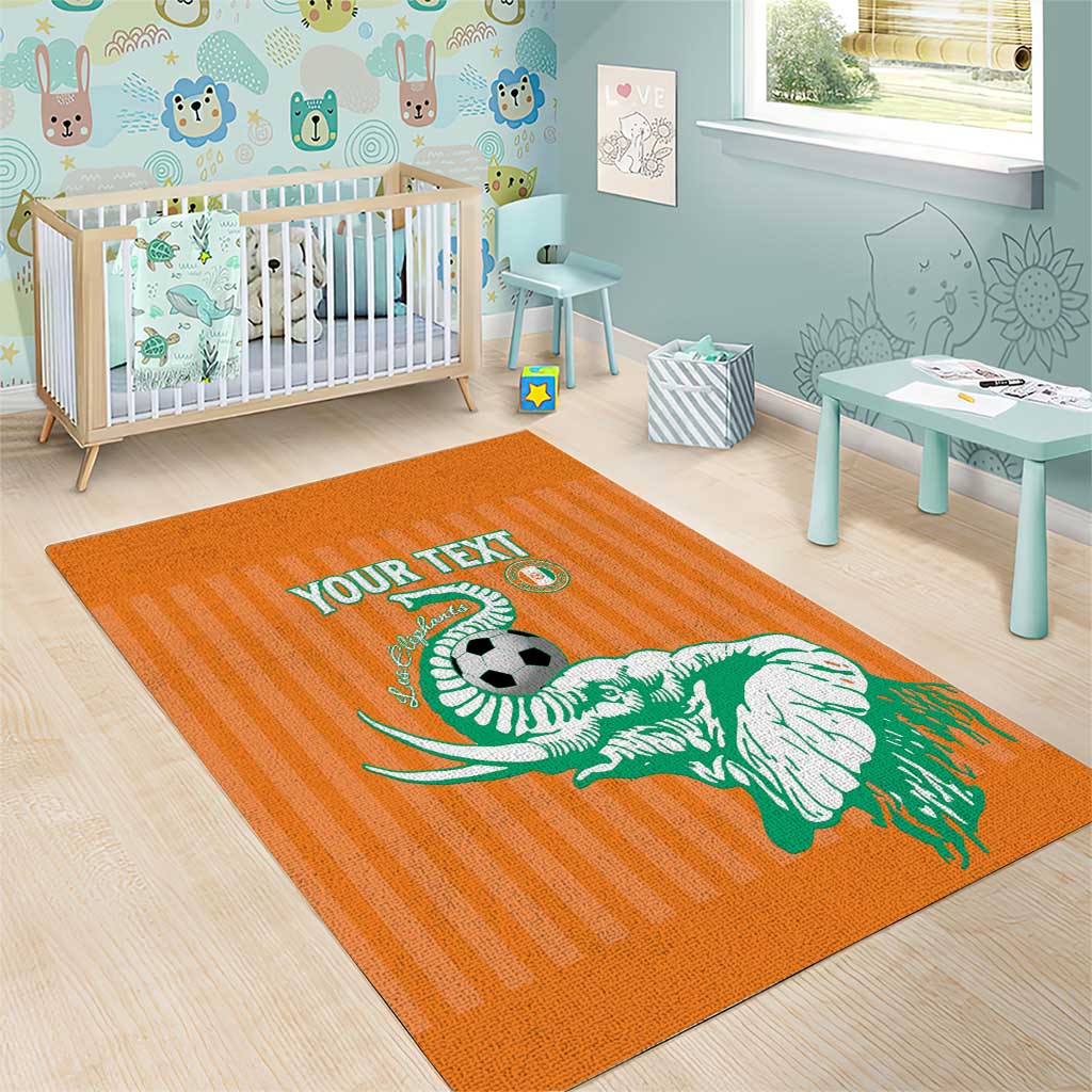 Custom Cote dIvoire Football Area Rug Les Elephants LT15