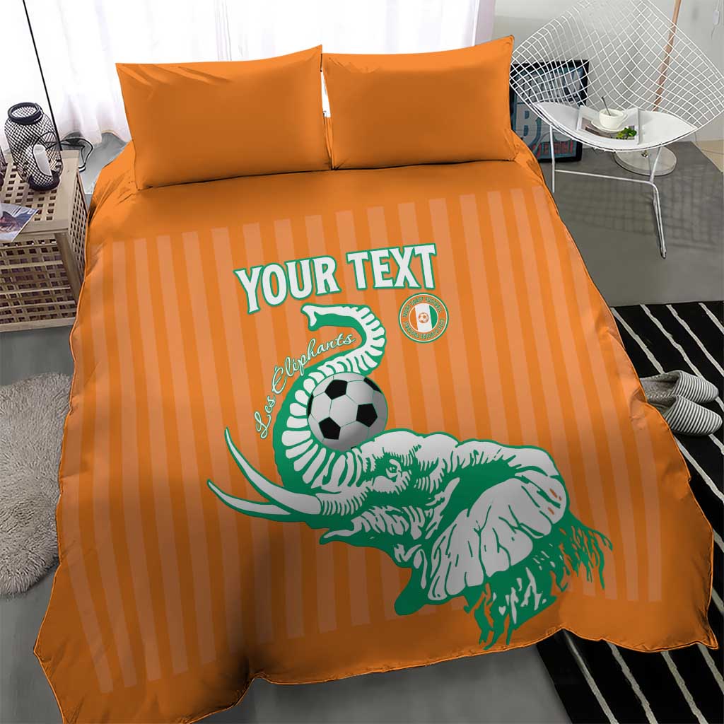 Custom Cote dIvoire Football Bedding Set Les Elephants LT15