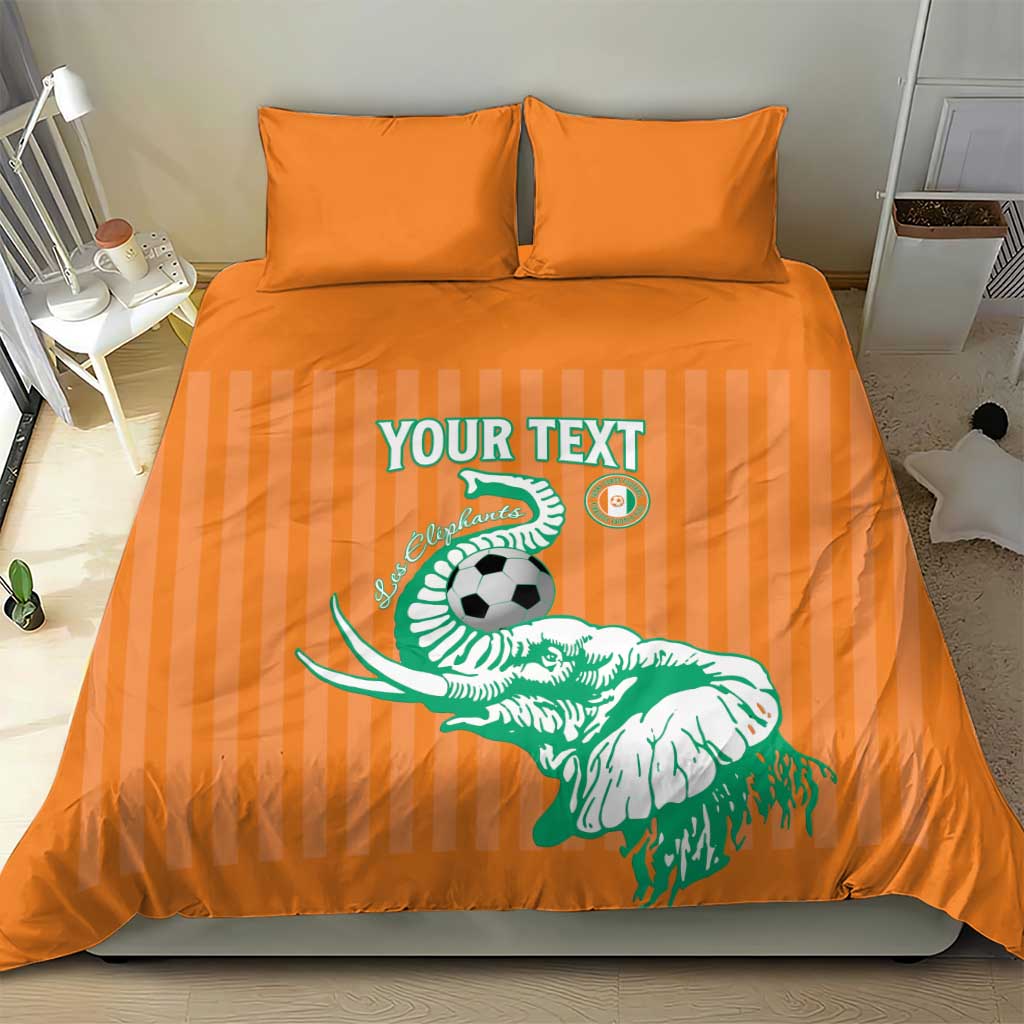 Custom Cote dIvoire Football Bedding Set Les Elephants LT15