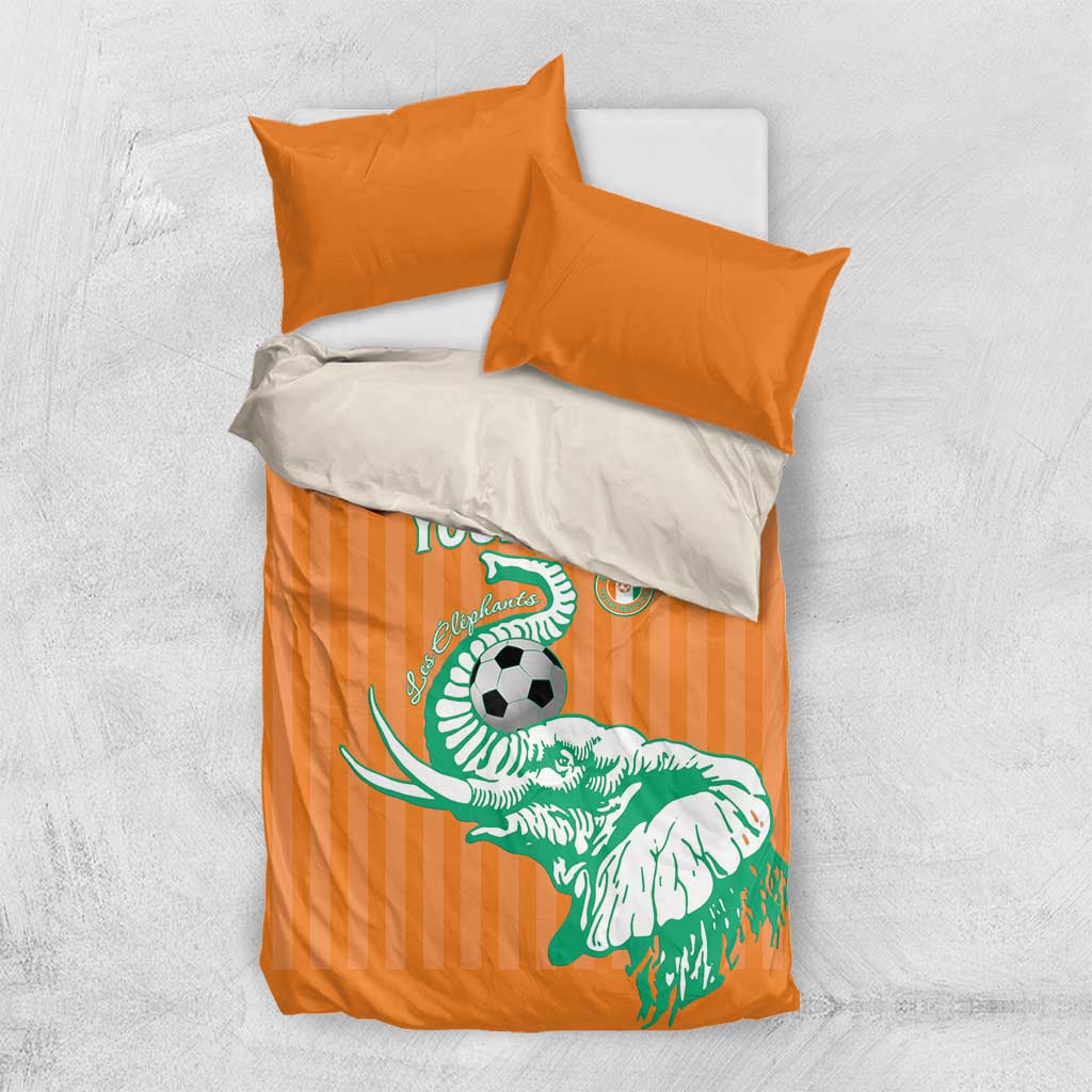 Custom Cote dIvoire Football Bedding Set Les Elephants LT15