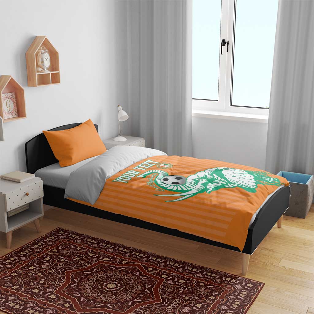 Custom Cote dIvoire Football Bedding Set Les Elephants LT15