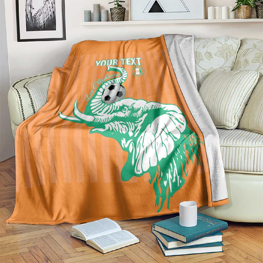 Custom Cote dIvoire Football Blanket Les Elephants LT15