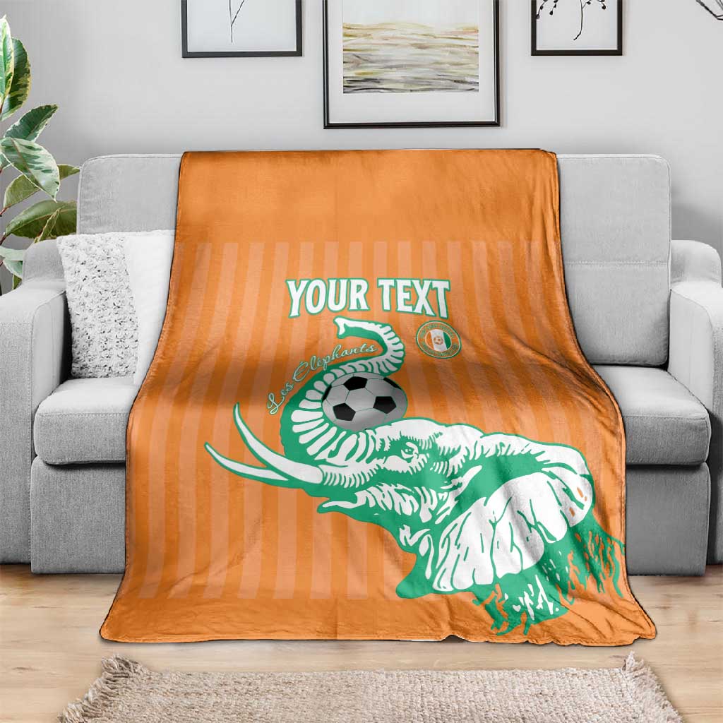 Custom Cote dIvoire Football Blanket Les Elephants LT15