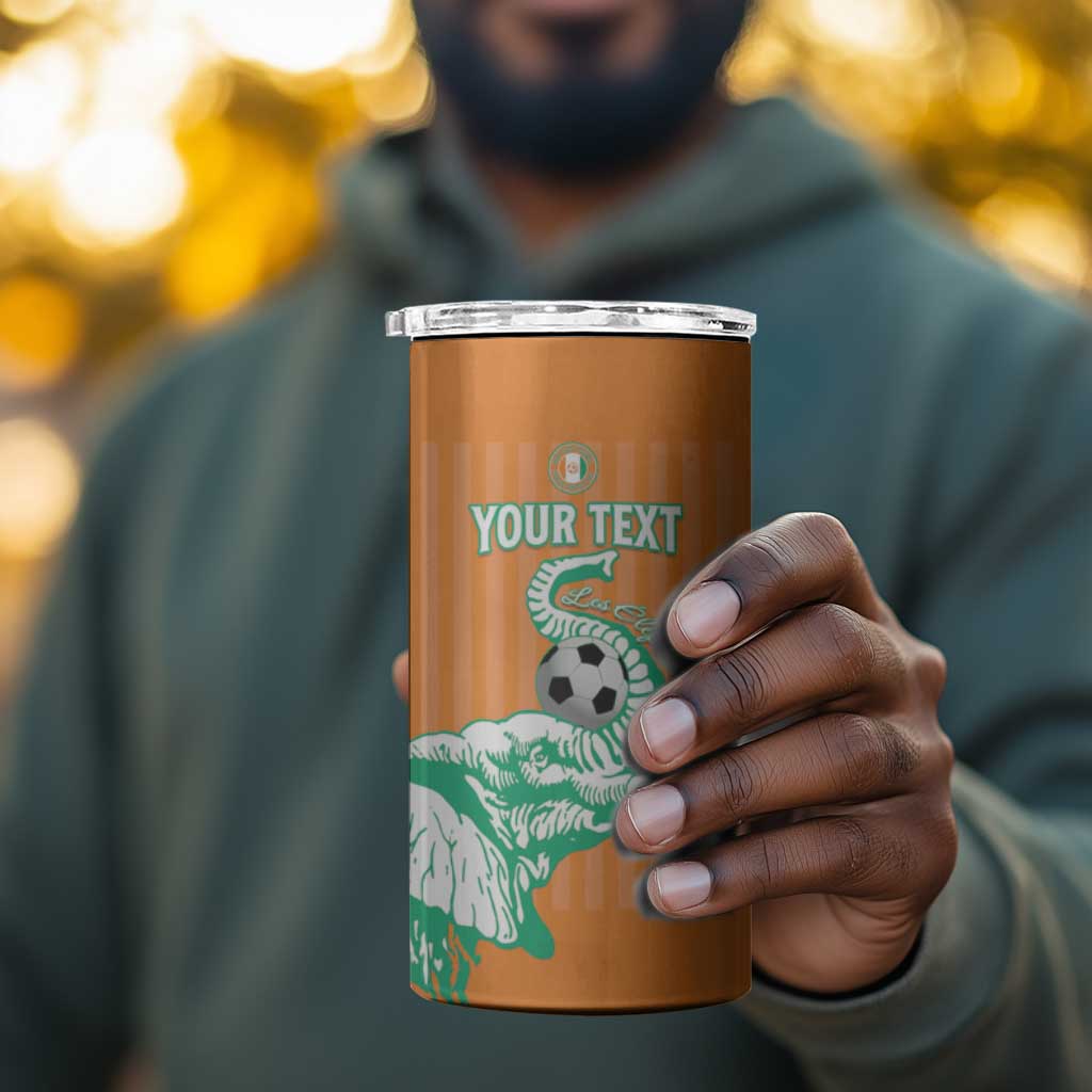 Custom Cote dIvoire Football 4 in 1 Can Cooler Tumbler Les Elephants LT15