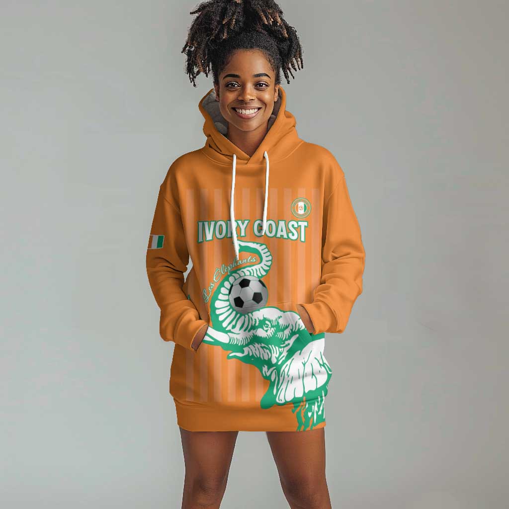 Custom Cote dIvoire Football Hoodie Dress Les Elephants LT15