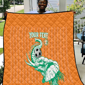 Custom Cote dIvoire Football Quilt Les Elephants LT15