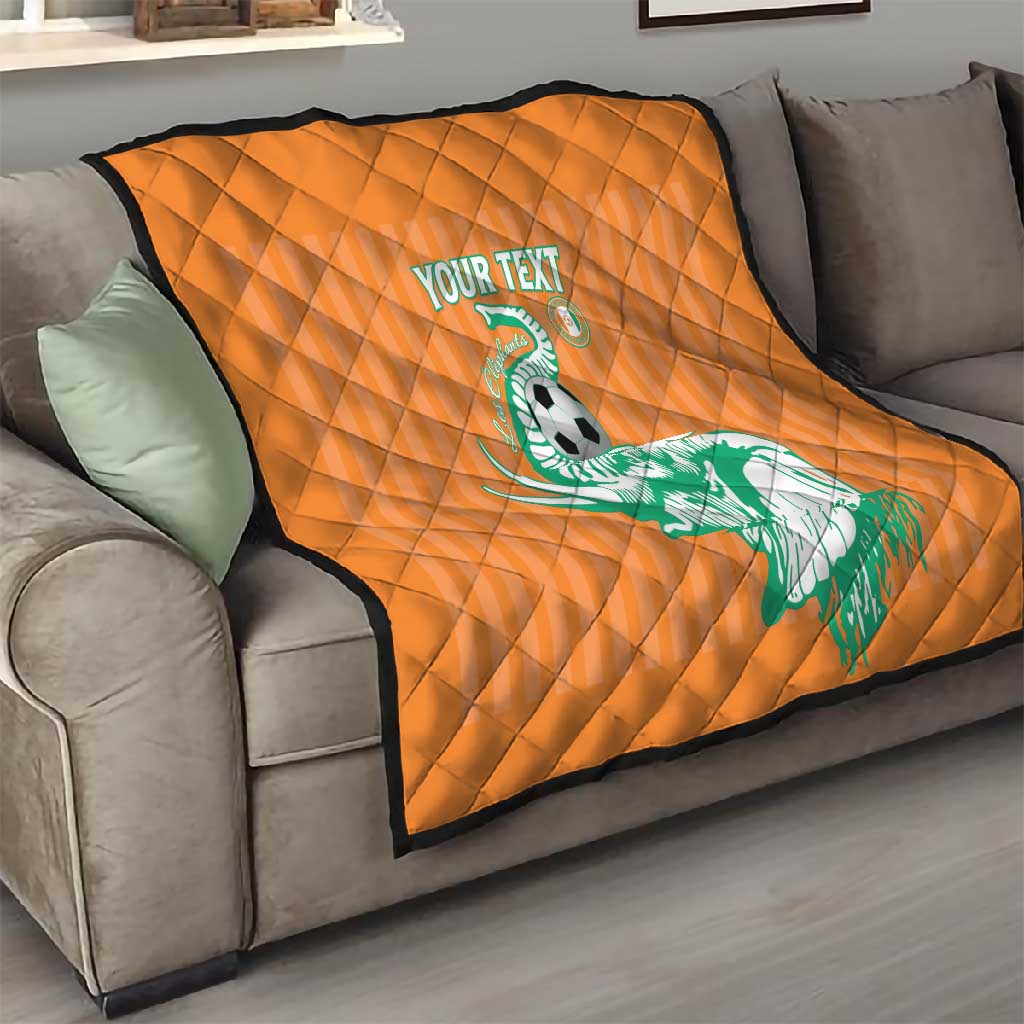 Custom Cote dIvoire Football Quilt Les Elephants LT15