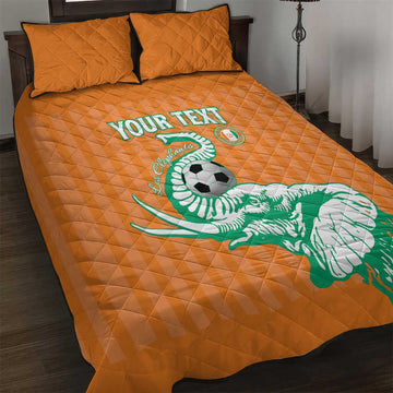 Custom Cote dIvoire Football Quilt Bed Set Les Elephants LT15