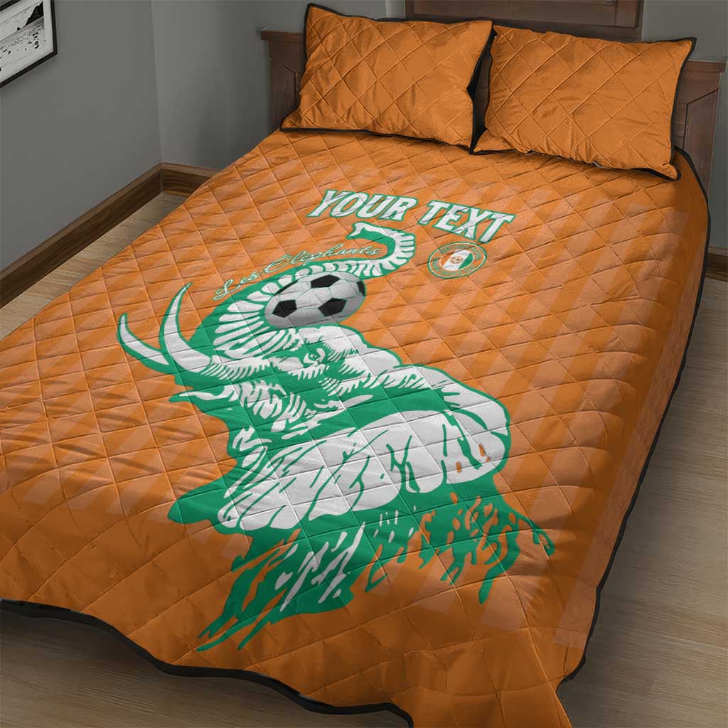 Custom Cote dIvoire Football Quilt Bed Set Les Elephants LT15