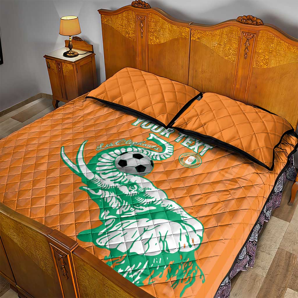 Custom Cote dIvoire Football Quilt Bed Set Les Elephants LT15