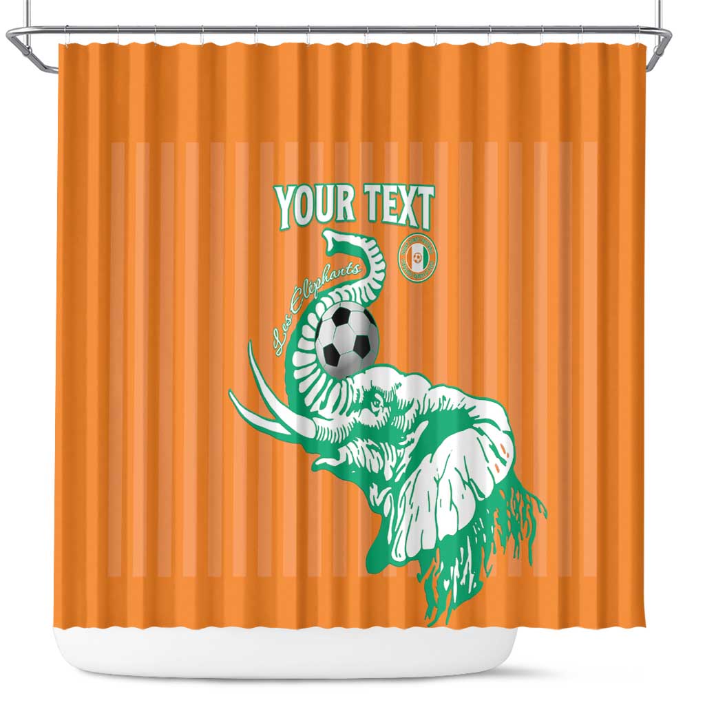 Custom Ivory Coast Football Shower Curtain Come On Elephants LT15
