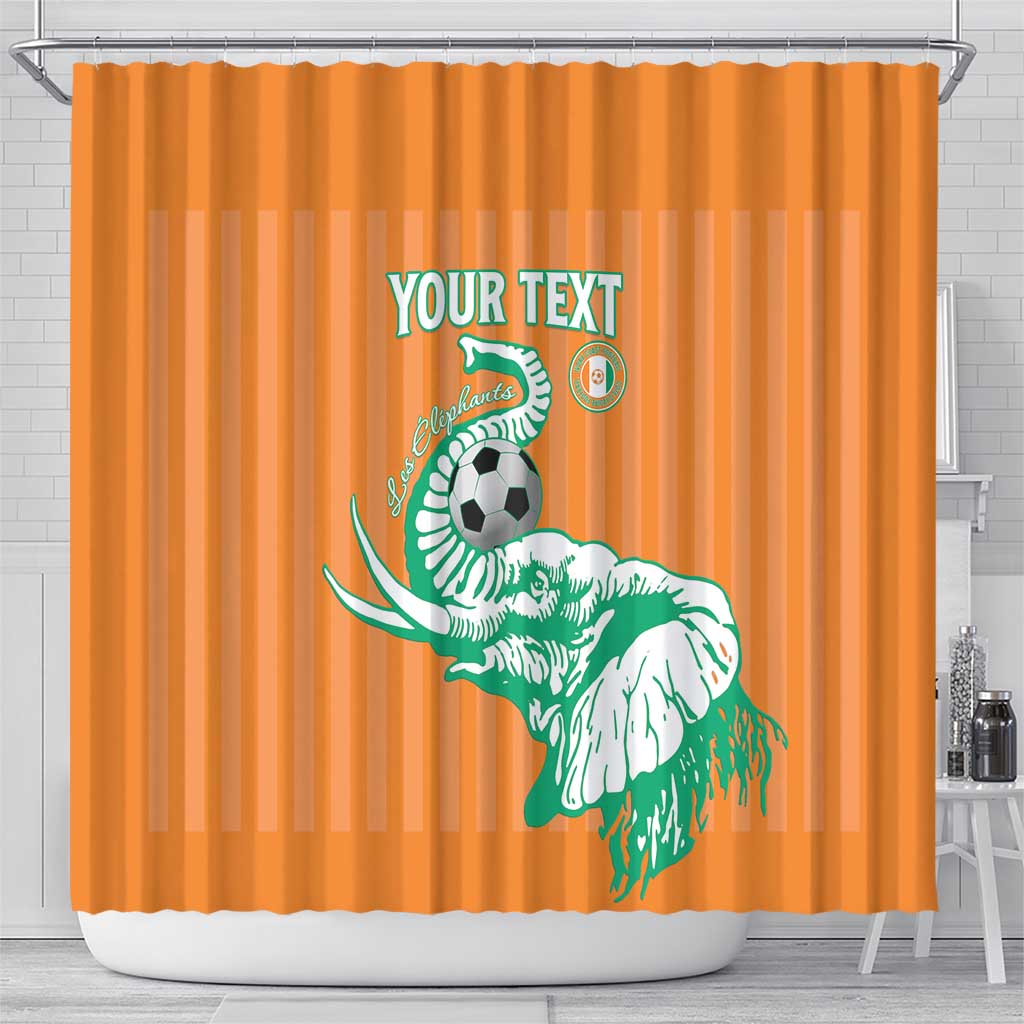 Custom Ivory Coast Football Shower Curtain Come On Elephants LT15