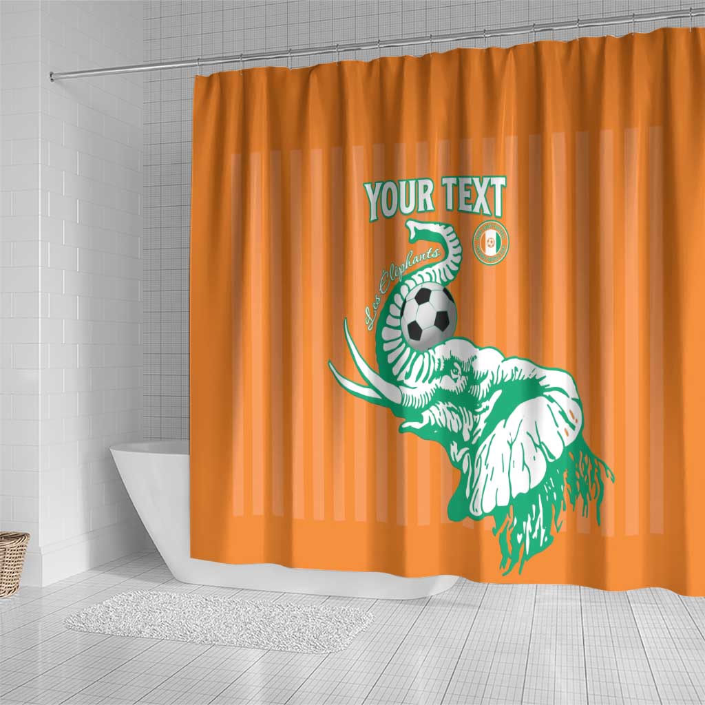 Custom Ivory Coast Football Shower Curtain Come On Elephants LT15