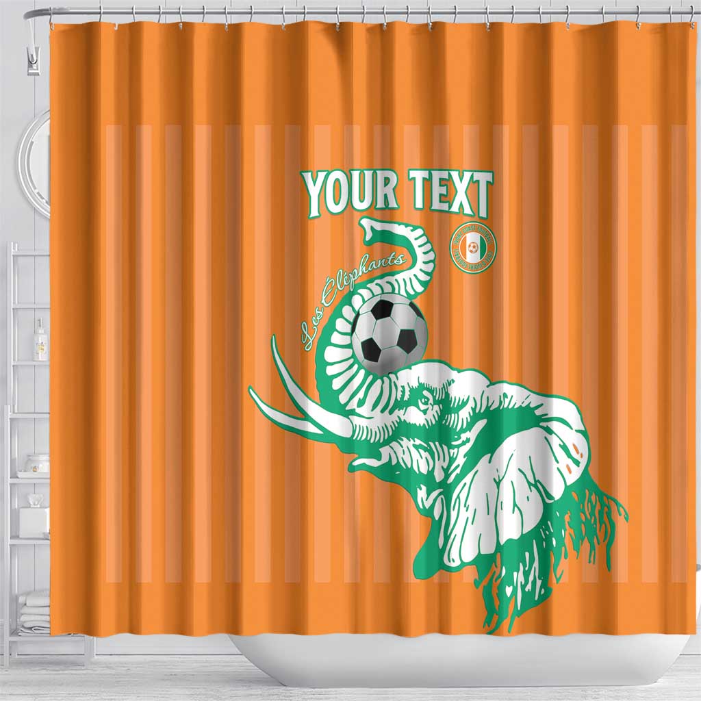 Custom Ivory Coast Football Shower Curtain Come On Elephants LT15