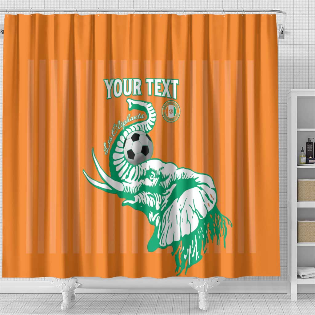 Custom Ivory Coast Football Shower Curtain Come On Elephants LT15