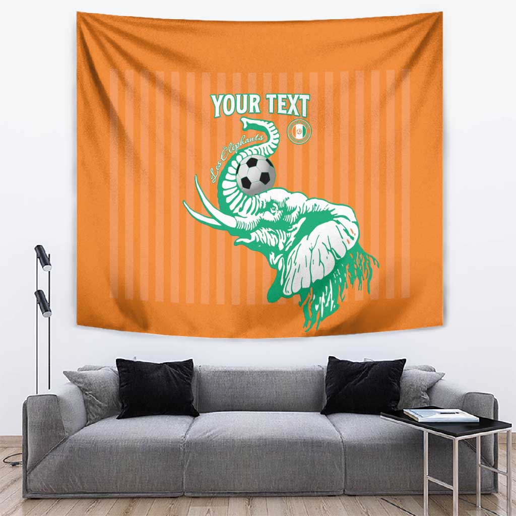 Custom Cote dIvoire Football Tapestry Les Elephants LT15