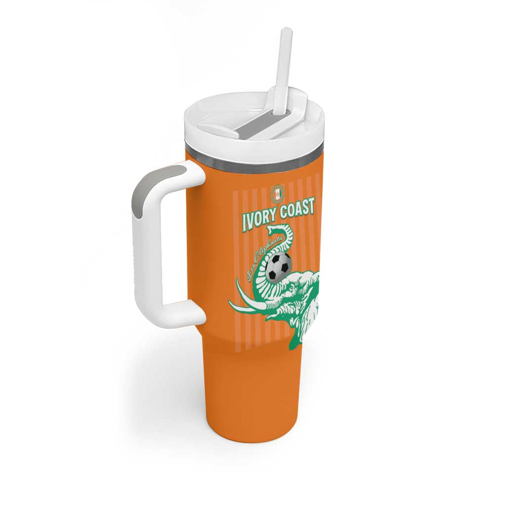 Custom Cote dIvoire Football Tumbler With Handle Les Elephants LT15
